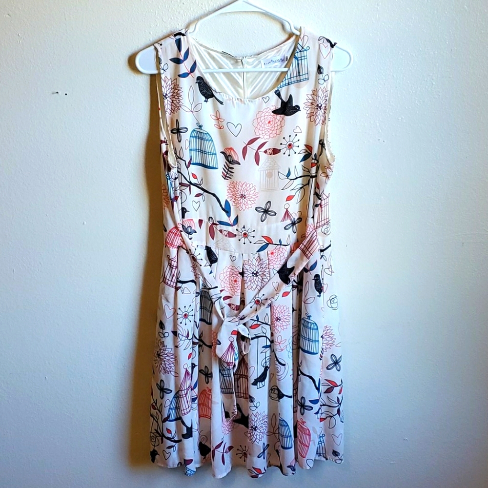 LA Soul Bird Cage Dress - Creamy/off-white